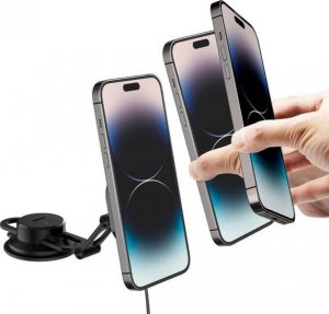 Uchwyt samochodowy Spigen ITS35W-3 Onetap Pro 3 Magnetic do MagSafe Windshield & Dashboard Car Mount Wireless Charger black 8