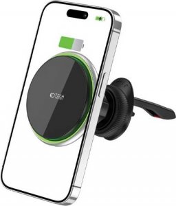 Tech-Protect TECH-PROTECT MM15W-V3 MAGNETIC MAGSAFE VENT CAR MOUNT WIRELESS CHARGER 15W BLACK 2