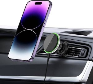 Tech-Protect TECH-PROTECT MM15W-V3 MAGNETIC MAGSAFE VENT CAR MOUNT WIRELESS CHARGER 15W BLACK 6