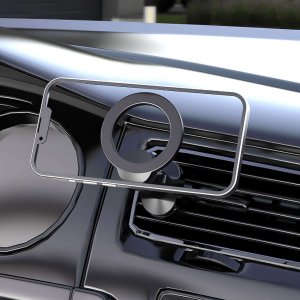 Alogy Uchwyt samochodowy uniwersalny Alogy Air Vent Car magnetyczny do MagSafe do iPhone 14 13 12 do kratki czarny 11