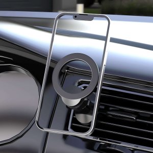 Alogy Uchwyt samochodowy uniwersalny Alogy Air Vent Car magnetyczny do MagSafe do iPhone 14 13 12 do kratki czarny 12