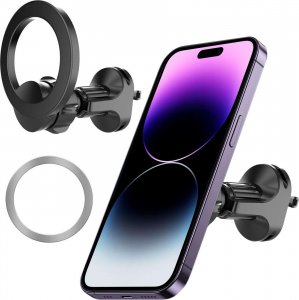 Alogy Uchwyt samochodowy uniwersalny Alogy Air Vent Car magnetyczny do MagSafe do iPhone 14 13 12 do kratki czarny 14