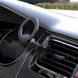 Alogy Uchwyt samochodowy uniwersalny Alogy Air Vent Car magnetyczny do MagSafe do iPhone 14 13 12 do kratki czarny 15