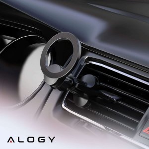 Alogy Uchwyt samochodowy uniwersalny Alogy Air Vent Car magnetyczny do MagSafe do iPhone 14 13 12 do kratki czarny 4