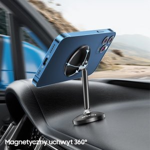 Awei AWEI MAGNETYCZNY UCHWYT SAMOCHODOWY X22 NA KOKPIT CZARNY/BLACK 5