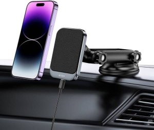 Tech-Protect TECH-PROTECT MM15W-V2 MAGNETIC MAGSAFE DASHBOARD CAR MOUNT WIRELESS CHARGER 15W BLACK 6