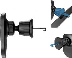 Tech-Protect TECH-PROTECT MM15W-V1 MAGNETIC MAGSAFE DASHBOARD & VENT CAR MOUNT WIRELESS CHARGER 15W BLACK 7