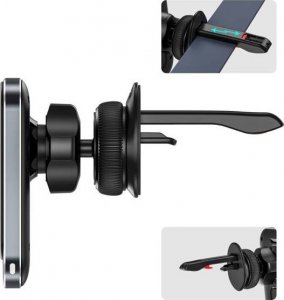 Tech-Protect TECH-PROTECT MM15W-V2 MAGNETIC MAGSAFE VENT CAR MOUNT WIRELESS CHARGER 15W BLACK 6