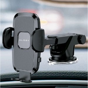 Alogy Uchwyt samochodowy 2w1 Alogy do telefonu 6.5" grawitacyjny na szybę, deskę rozdzielczą, kratkę Easy One Touch + Organizer 13