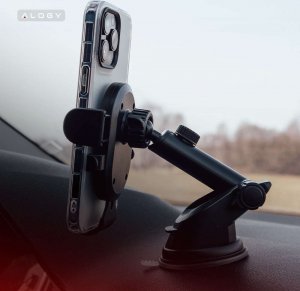 Alogy Uchwyt samochodowy 2w1 Alogy do telefonu 6.5" grawitacyjny na szybę, deskę rozdzielczą, kratkę Easy One Touch + Organizer 16