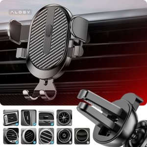 Alogy Uchwyt samochodowy 2w1 Alogy do telefonu 6.5" grawitacyjny na szybę, deskę rozdzielczą, kratkę Easy One Touch + Organizer 18