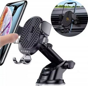 Alogy Uchwyt samochodowy 2w1 Alogy do telefonu 6.5" grawitacyjny na szybę, deskę rozdzielczą, kratkę Easy One Touch + Organizer 20