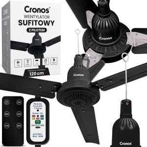 Wentylator Cronos Wentylator sufitowy Cronos FC11-120 120cm Czarny + pilot 1