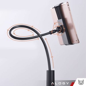 Alogy Alogy Uchwyt giętki na telefon Flexible Arm Phone Holder do biurka blatu elastyczne ramię Czarny 11