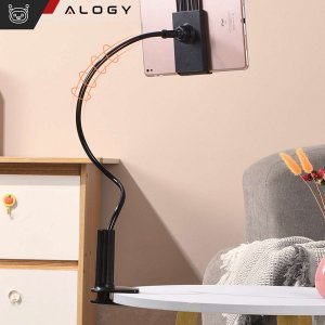 Alogy Alogy Uchwyt giętki na telefon Flexible Arm Phone Holder do biurka blatu elastyczne ramię Czarny 12