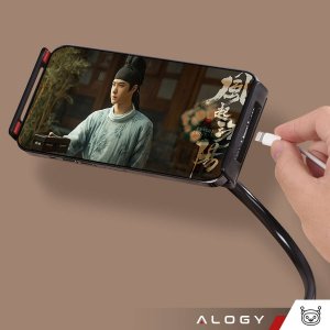Alogy Alogy Uchwyt giętki na telefon Flexible Arm Phone Holder do biurka blatu elastyczne ramię Czarny 3