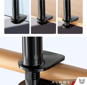 Alogy Alogy Uchwyt giętki na telefon Flexible Arm Phone Holder do biurka blatu elastyczne ramię Czarny 5