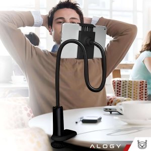 Alogy Alogy Uchwyt giętki na telefon Flexible Arm Phone Holder do biurka blatu elastyczne ramię Czarny 6