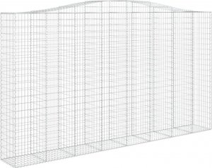 vidaXL Kosze gabionowe, 4 szt, 400x50x220/240 cm, galwanizowane żelazo 3