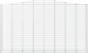 vidaXL Kosze gabionowe, 4 szt, 400x50x220/240 cm, galwanizowane żelazo 4