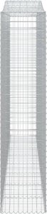 vidaXL Kosze gabionowe, 4 szt, 400x50x220/240 cm, galwanizowane żelazo 5