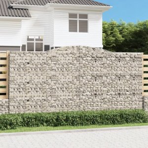 vidaXL vidaXL Kosze gabionowe, 4 szt, 400x50x200/220 cm, galwanizowane żelazo 1