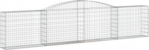 vidaXL Kosze gabionowe, 25 szt, 400x30x80/100 cm, galwanizowane żelazo 3
