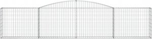 vidaXL Kosze gabionowe, 25 szt, 400x30x80/100 cm, galwanizowane żelazo 4