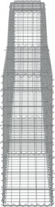 vidaXL Kosze gabionowe, 25 szt, 400x30x80/100 cm, galwanizowane żelazo 5