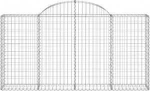 vidaXL Kosze gabionowe, 4 szt, 200x30x100/120 cm, galwanizowane żelazo 4