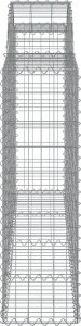 vidaXL Kosze gabionowe, 4 szt, 200x30x100/120 cm, galwanizowane żelazo 5