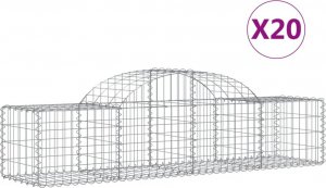 vidaXL vidaXL Kosze gabionowe, 20 szt, 200x50x40/60 cm, galwanizowane żelazo 2