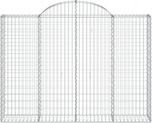vidaXL Kosze gabionowe, 11 szt, 200x30x140/160cm, galwanizowane żelazo 4