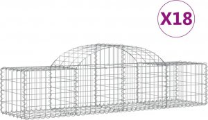 vidaXL vidaXL Kosze gabionowe, 18 szt, 200x50x40/60 cm, galwanizowane żelazo 2
