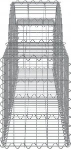 vidaXL vidaXL Kosze gabionowe, 10 szt, 200x30x40/60 cm, galwanizowane żelazo 5