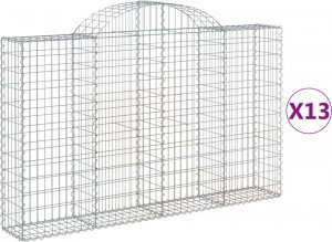vidaXL vidaXL Kosze gabionowe, 13 szt, 200x30x120/140cm, galwanizowane żelazo 2