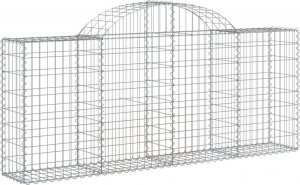 vidaXL Kosze gabionowe, 40 szt, 200x30x80/100 cm, galwanizowane żelazo 3