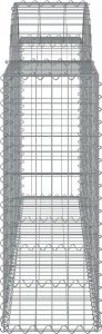 vidaXL Kosze gabionowe, 40 szt, 200x30x80/100 cm, galwanizowane żelazo 5