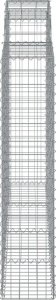 vidaXL vidaXL Kosze gabionowe, 12 szt, 200x30x140/160cm, galwanizowane żelazo 4