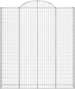 vidaXL vidaXL Kosze gabionowe, 4 szt, 200x30x220/240 cm, galwanizowane żelazo 4