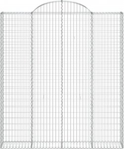 vidaXL vidaXL Kosze gabionowe, 3 szt, 200x30x220/240 cm, galwanizowane żelazo 4