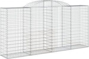 vidaXL Kosze gabionowe, 15 szt, 300x50x140/160cm, galwanizowane żelazo 3