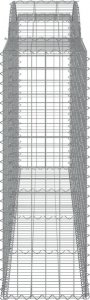 vidaXL Kosze gabionowe, 15 szt, 300x50x140/160cm, galwanizowane żelazo 5