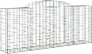 vidaXL Kosze gabionowe, 17 szt, 300x50x120/140cm, galwanizowane żelazo 3
