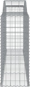 vidaXL Kosze gabionowe, 17 szt, 300x50x120/140cm, galwanizowane żelazo 5