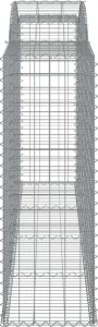 vidaXL Kosze gabionowe, 12 szt, 300x50x140/160cm, galwanizowane żelazo 5