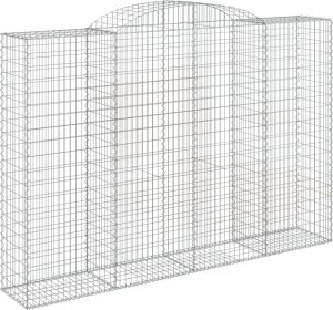 vidaXL Kosze gabionowe, 5 szt, 300x50x200/220 cm, galwanizowane żelazo 3