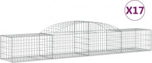 vidaXL vidaXL Kosze gabionowe, 17 szt, 300x50x40/60 cm, galwanizowane żelazo 2