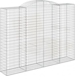 vidaXL Kosze gabionowe, 4 szt, 300x50x220/240 cm, galwanizowane żelazo 3