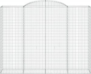 vidaXL Kosze gabionowe, 4 szt, 300x50x220/240 cm, galwanizowane żelazo 4